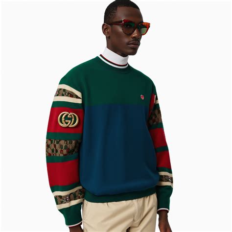 maglia gucci verde e rossa|T.